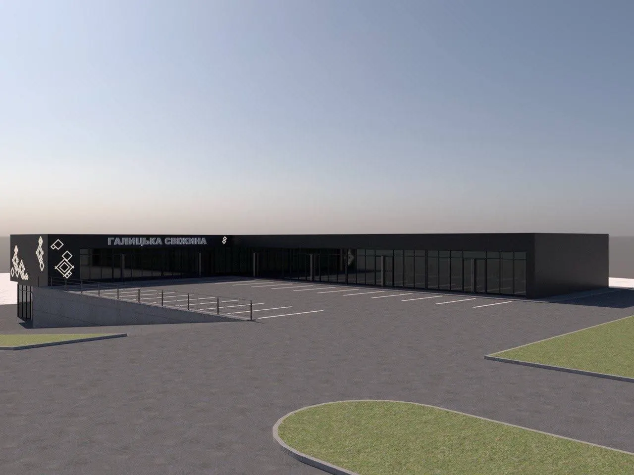 Нове будівництво багатофункціонального
                                комплексу з торгівельно-офісними приміщеннями
                                